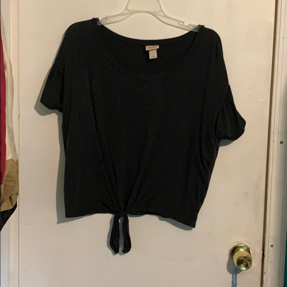 Gray Crop Top